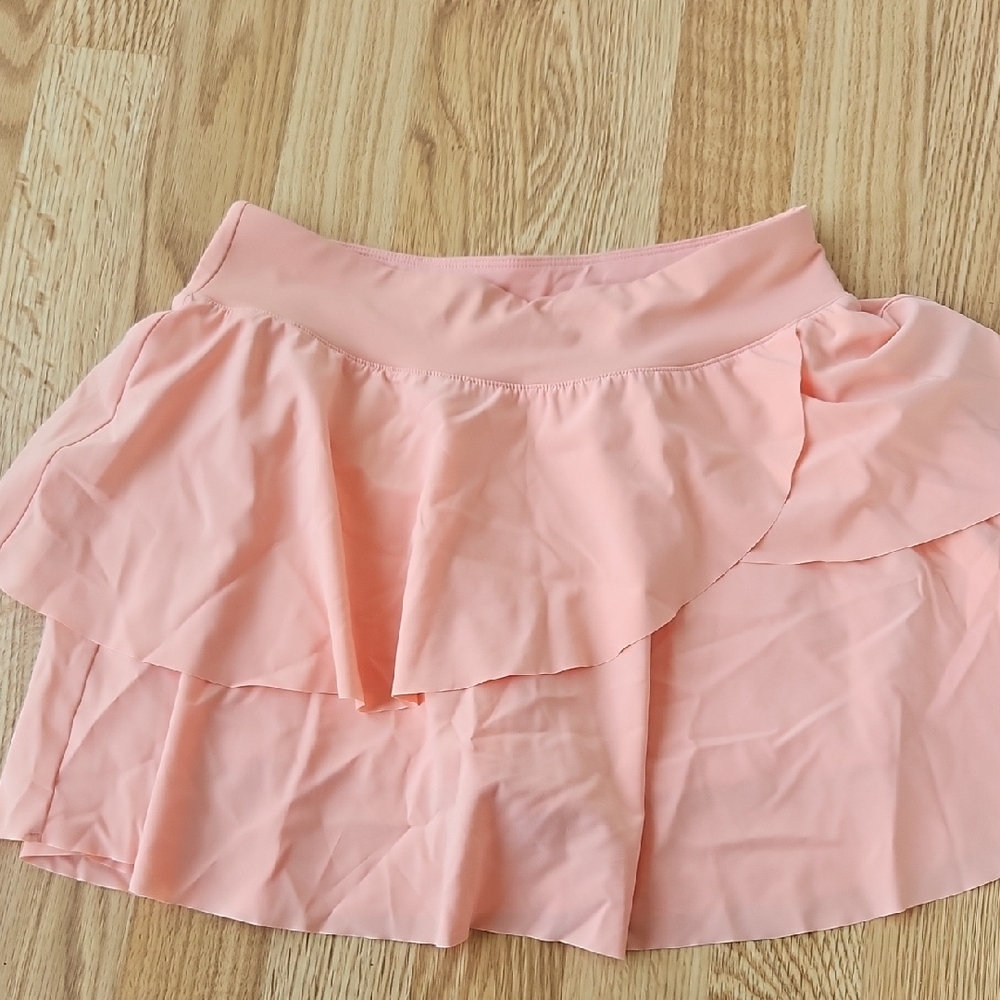 DSG Peach Ruffled Mini Skirt